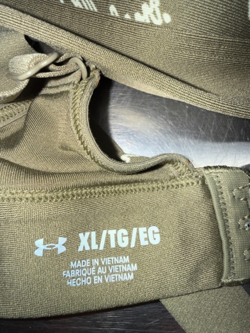 Under Armour UA Continuum High Support Padded Sports Bra - Camo Green XL - Picture 5 of 5